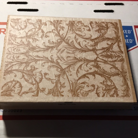 VTG Unused Ana Griffin Feathers Stamp 5”x4”x1” - Picture 2 of 5